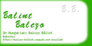 balint balczo business card